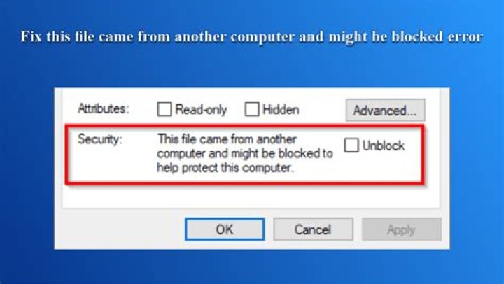 "This file came from another computer..." - how can I unblock all the files in a folder without having to unblock them individually?