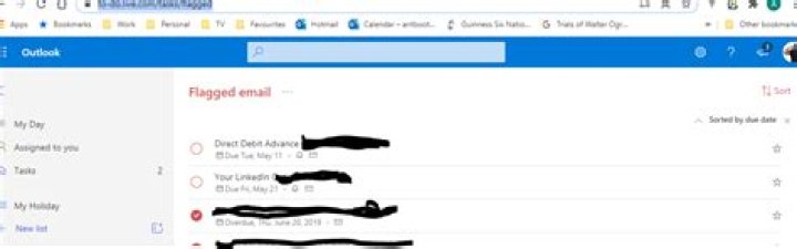 To Do live showing flagged emails