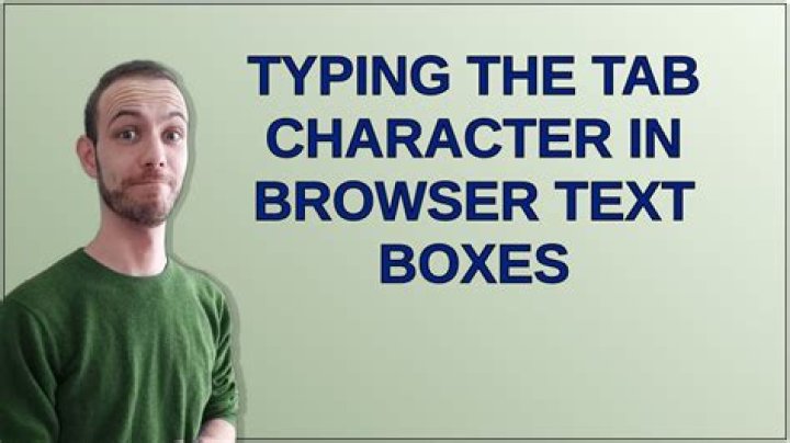 Typing the tab character in browser text boxes