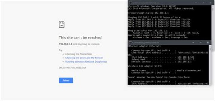 Unable to access router's configuration page (192.168.1.1)