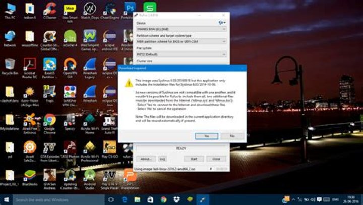 Unable to create bootable USB to mount kali linux iso image?