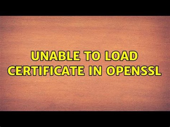 Unable to load certificate in OpenSSL