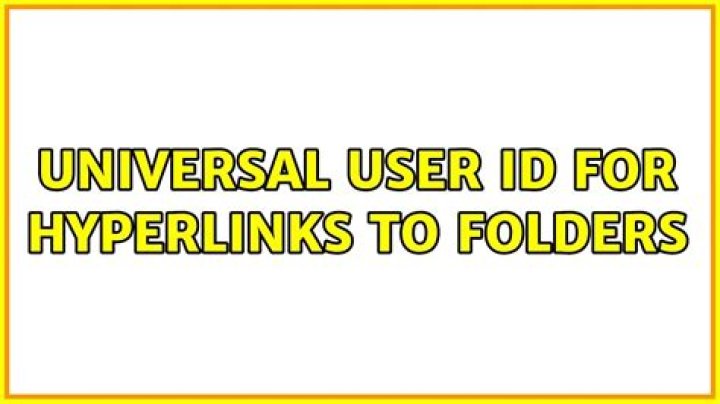 Universal user ID for hyperlinks to folders
