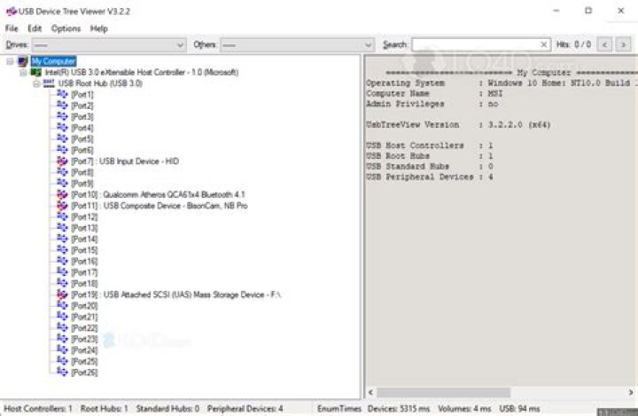 USB Device Tree Viewer