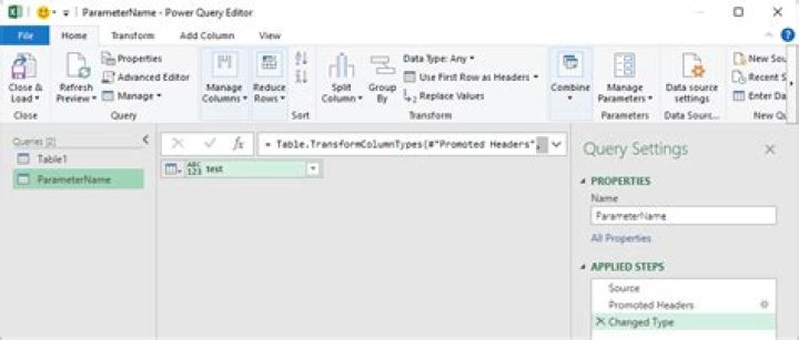 Use a Cell Value for a Paramater Value using in Power Query