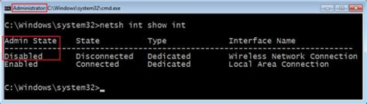 Use commandline to show disabled network interfaces in windows? (Mobile Broadband and Regular Connections)