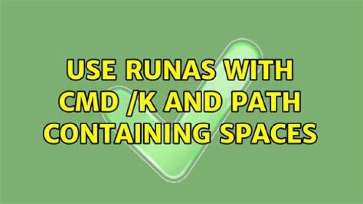 Use runas with cmd /k and path containing spaces