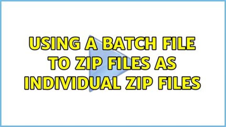 Using a batch file to zip files as individual zip files