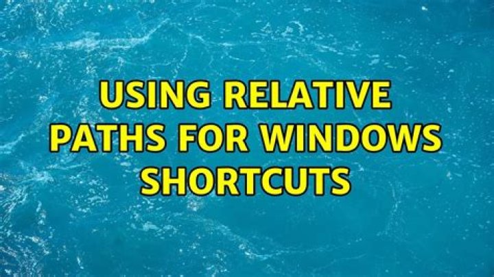 Using relative paths for Windows shortcuts