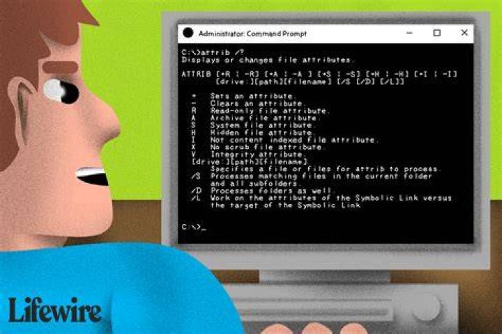 using the attrib command