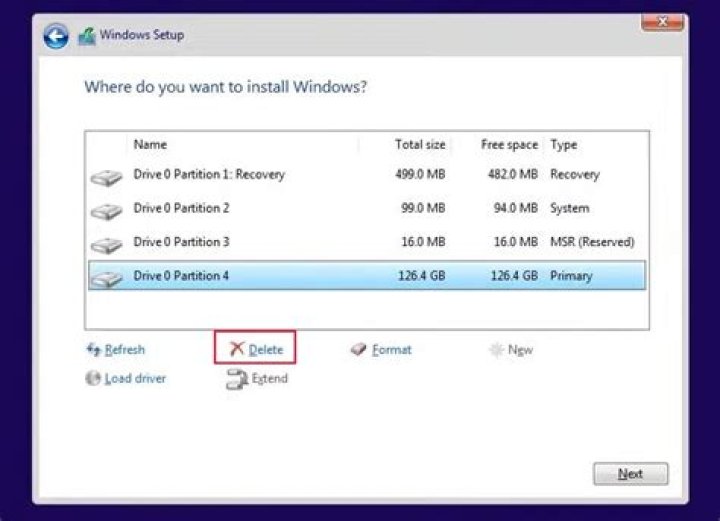 Viewing and deleting partitions using the BIOS?