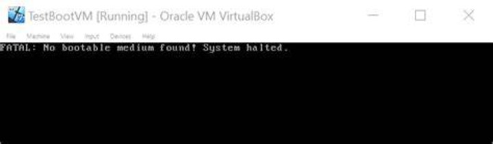 VirtualBox: 'Could not read from the boot medium'