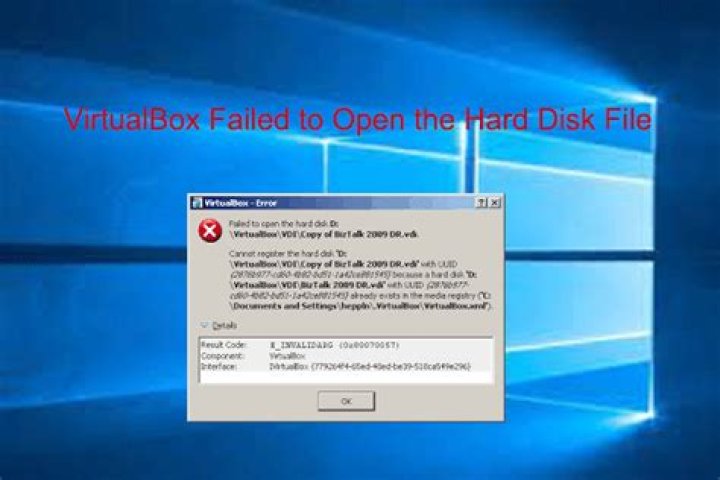 VirtualBox shows: Cannot register the hard disk because a hard disk with UUID already exists