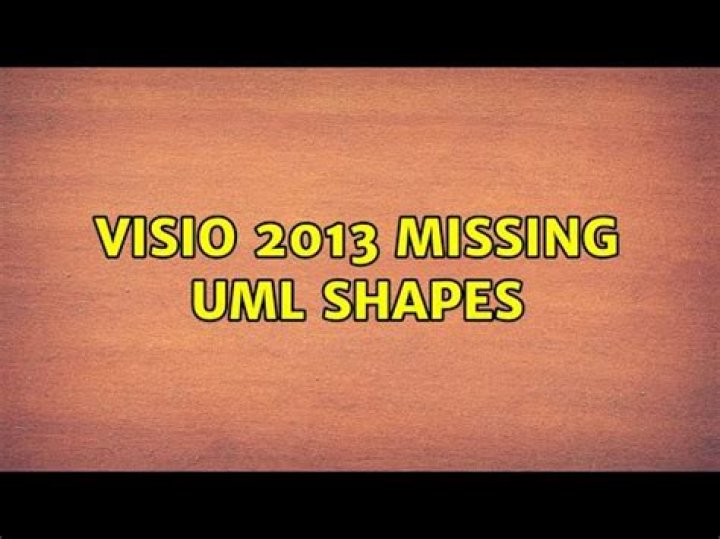 Visio 2013 Missing UML Shapes
