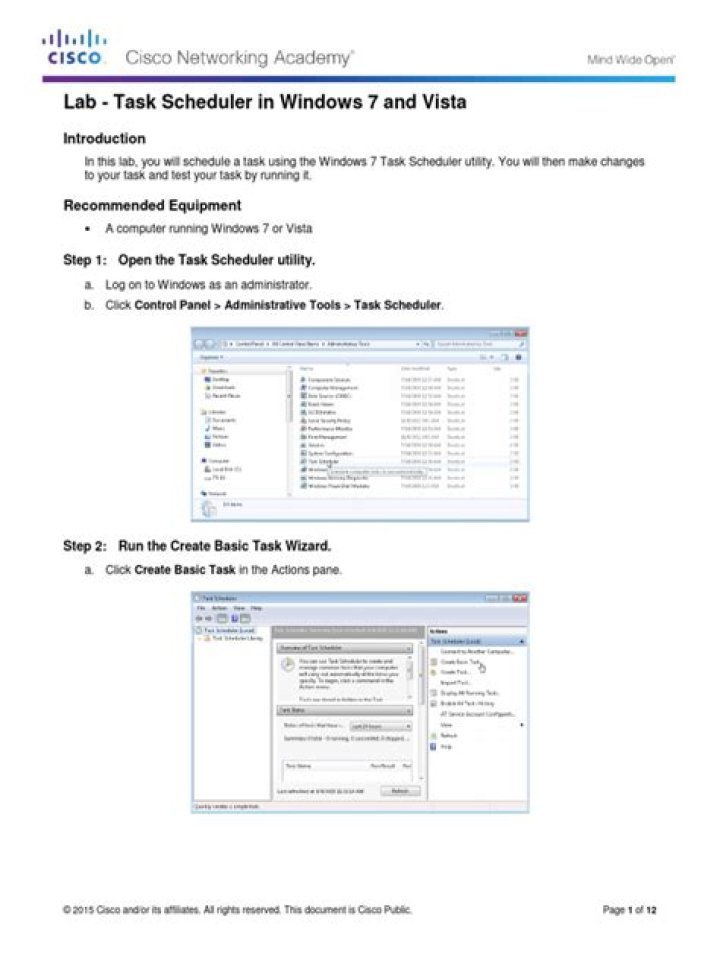 Vista Task Scheduler