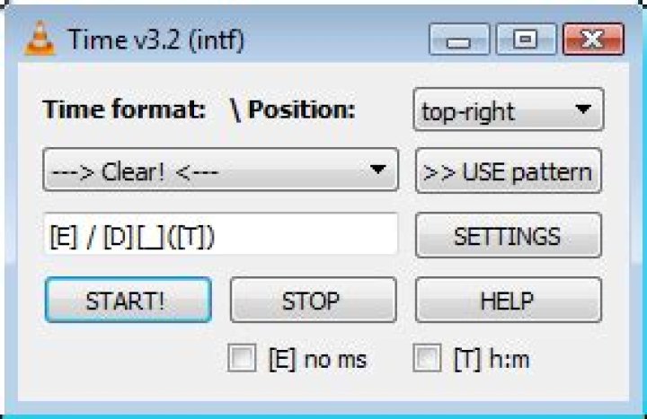 VLC Time v3.2 How can I display Frames instead of ms?