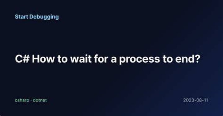 Wait for a process to complete in CMD
