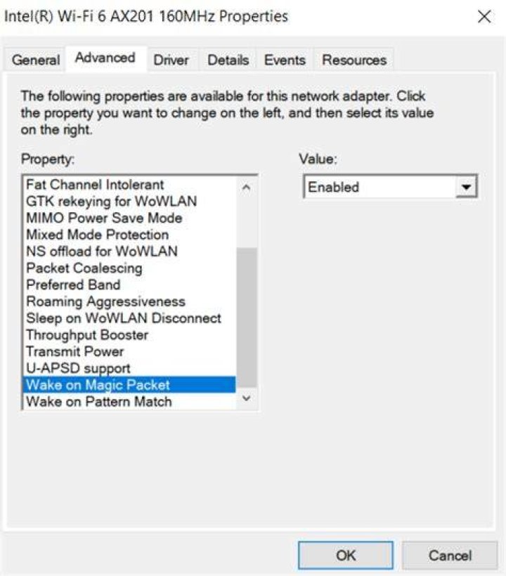 Wake on Lan password