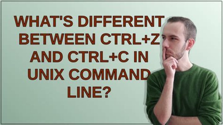 What's different between Ctrl+Z and Ctrl+C in Unix command line?