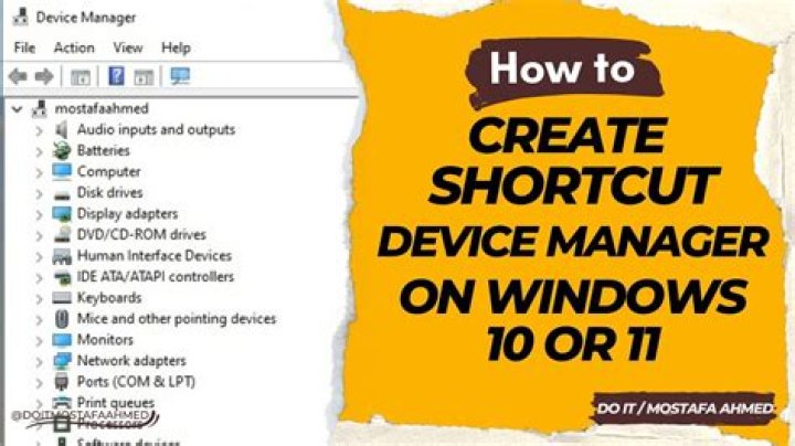 What's the shortcut to Device Manager?