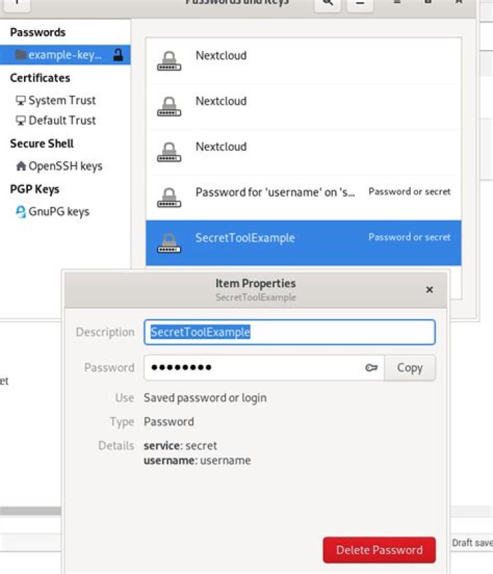 What applications provide org.freedesktop.secrets.service