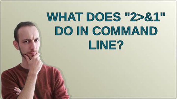 What does "2>&1" do in command line?