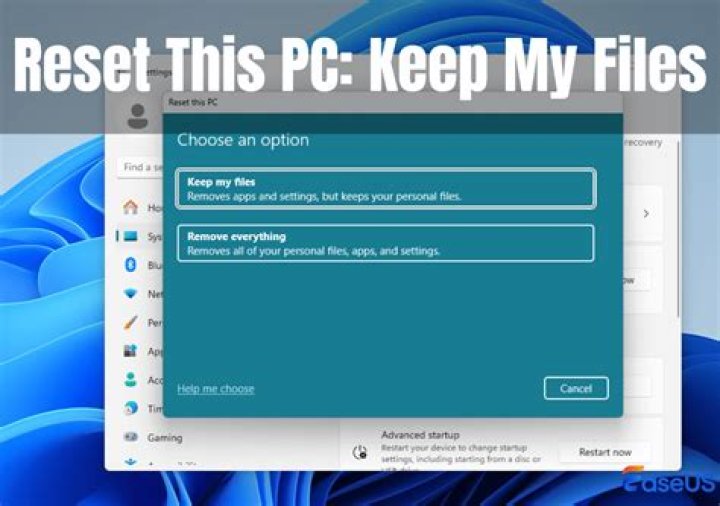 What files does Windows 10 "Reset this PC" keep?