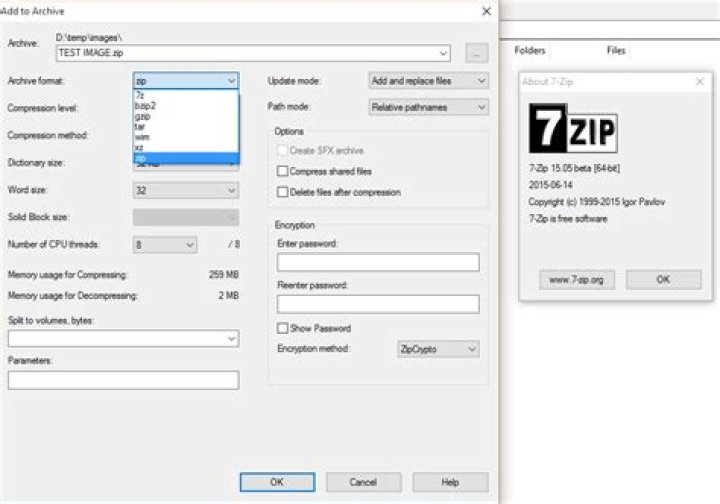 What happened to .gzip option in 7-zip?