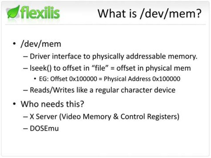What is /dev/mem?
