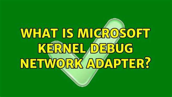 What is Microsoft Kernel Debug Network Adapter?