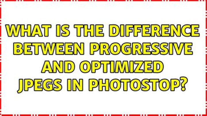 What is the difference between progressive and optimized JPEGs in Photostop?