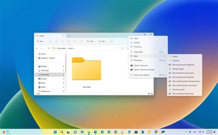 What is the extension of a folder in Windows?