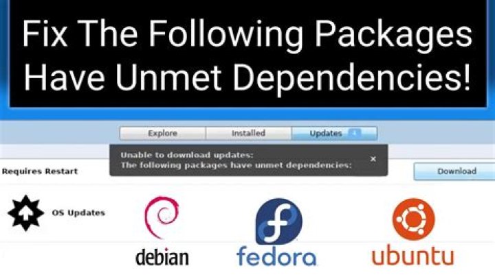 What is the step-by-step procedure to fix the "The following packages have unmet dependencies"?