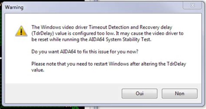 What is the Windows video driver Timeout Detection and Recovery delay (TdrDelay)?