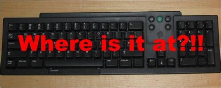 Where is the Apps key on a standard Microsoft keyboard?