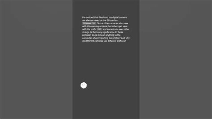 Why are camera files typically prefixed "DSCN" or something similar?