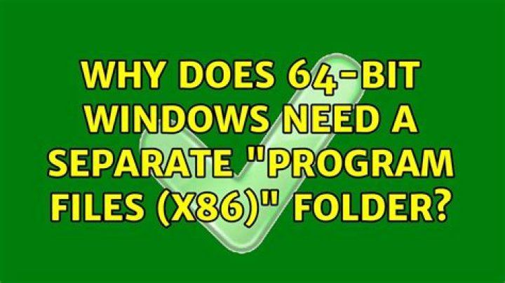 Why does 64-bit Windows need a separate "Program Files (x86)" folder?