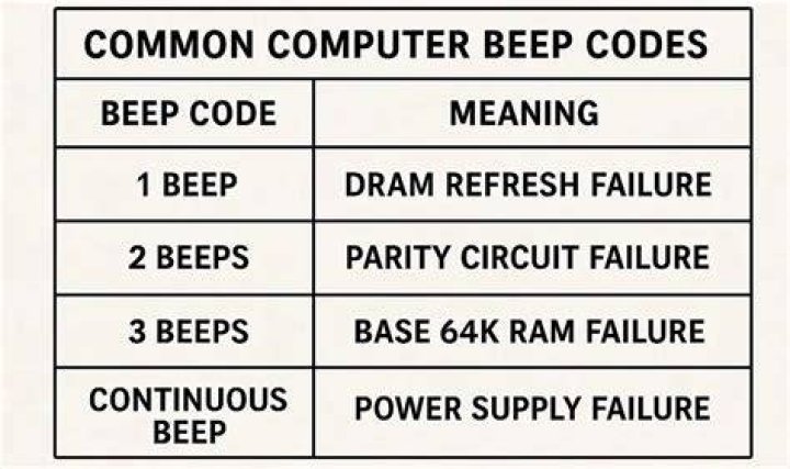 Why does my computer beep when I turn it on? What are these beep codes?