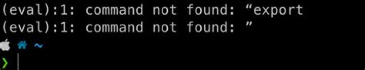 Why does my terminal start up with "(eval):export:1: not valid in this context"?
