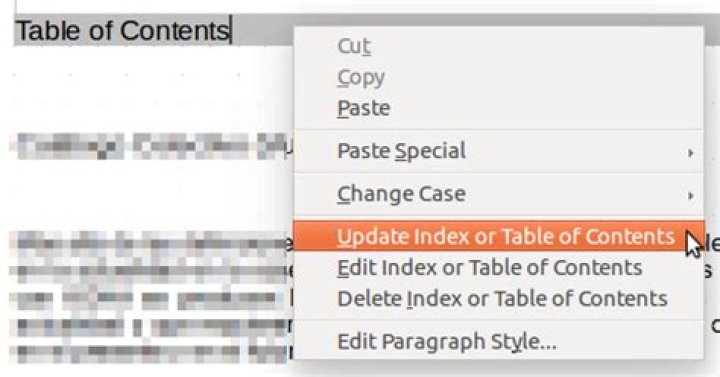 Why is my Table of Contents created empty in OpenOffice/LibreOffice?