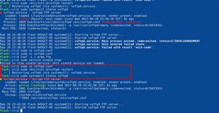 Why my vsftp service can't start?