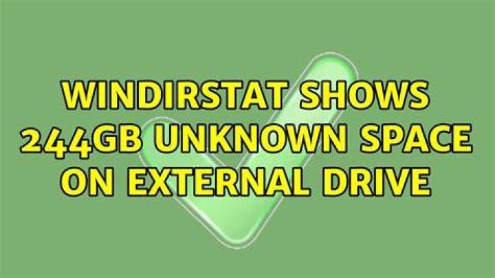 WinDirStat shows 244GB unknown space on external drive