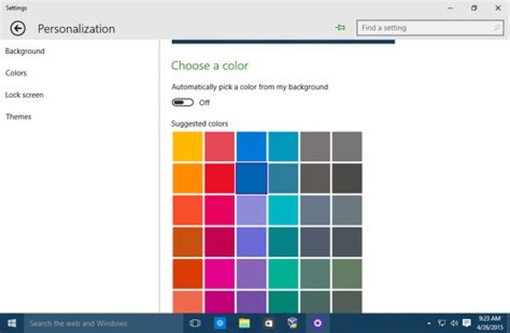 Window Color and Appearance Registry