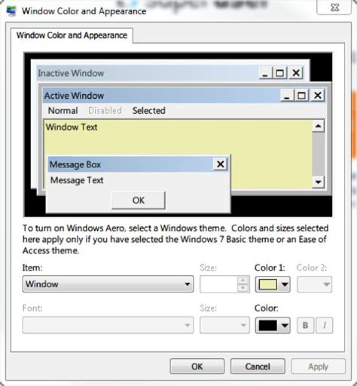 Window Color and Appearance removed in Win10?