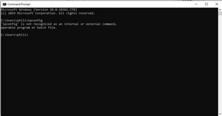 Windows 10 command prompt is not recognizing any basic commands