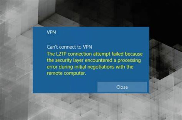 Windows 10 L2TP VPN connection issue