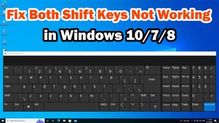 Windows 7 behaving as if shift key is depressed