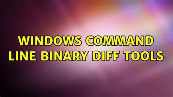 Windows command line binary diff tools