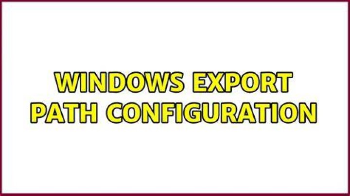 Windows export PATH configuration
