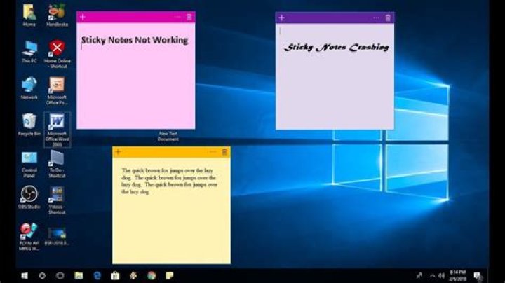 Windows Sticky Notes unable to type